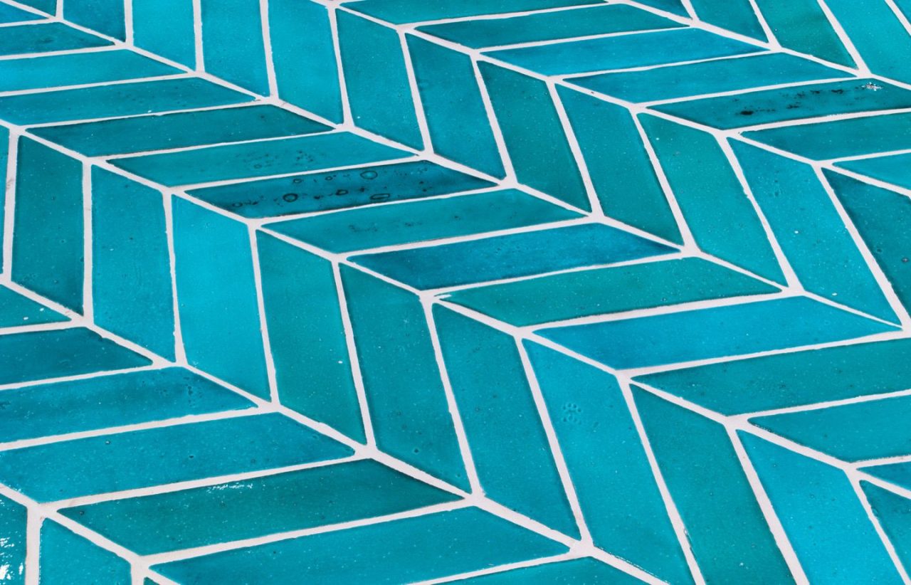 The Wave | Platform, Hot Blue Terracotta (detail), 2014